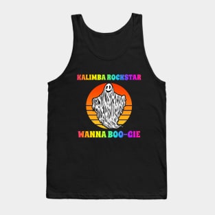 Kalimba Player Wanna Boogie Groovy Halloween Party Retro Vintage Tank Top